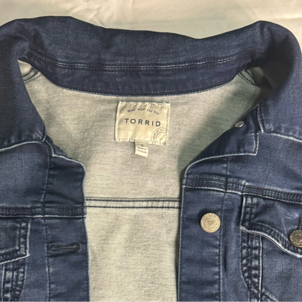Torrid Size 2 Short Sleeve Blue Jean Jacket